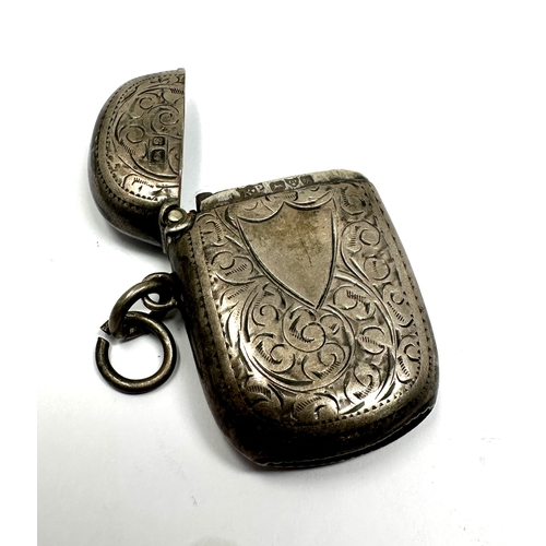 40 - Antique silver vesta case