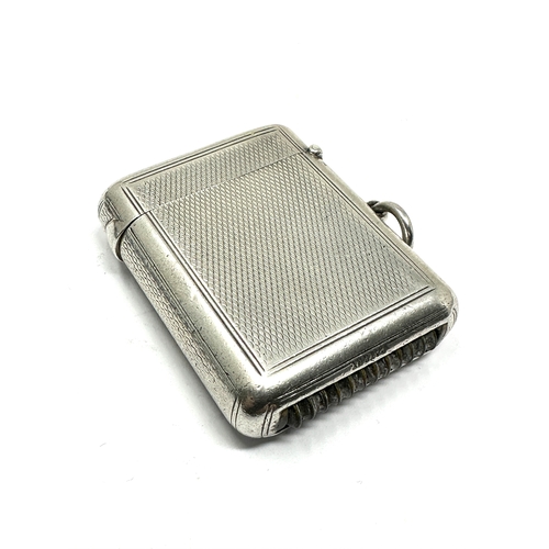 41 - Antique heavy silver vesta case weight 50g