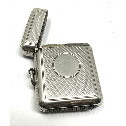 41 - Antique heavy silver vesta case weight 50g