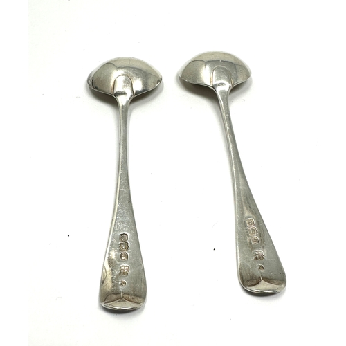 44 - Pair of antique silver mustard spoons