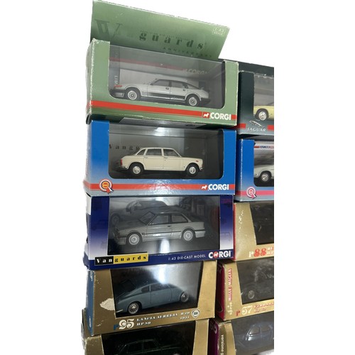 131 - Selection of 10 boxed Vanguard Corgi diecast vehicles to include VA13400 BMW Coupe, VA10201 Austin P... 