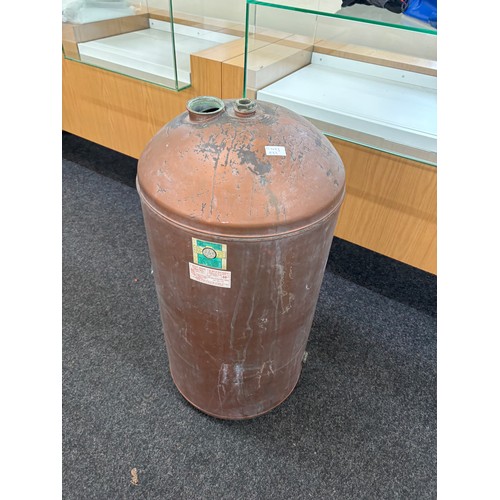 243 - Copper cylnder 36 inches tall 17 inches diameter