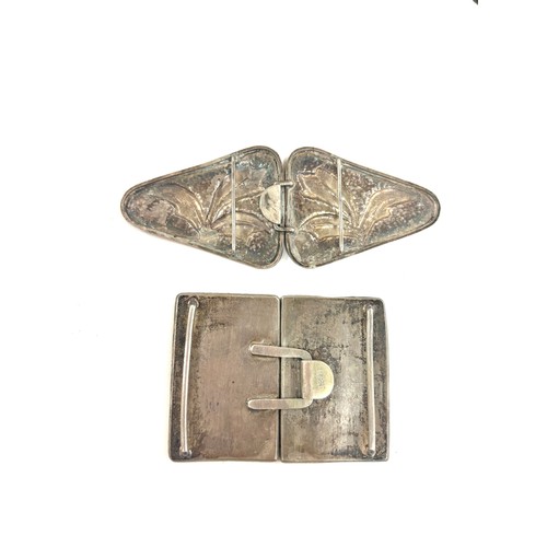 520 - Two vintage silver belt buckles