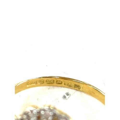 518 - Antique 18ct gold diamond and citrine dress ring total weight 3.3 grams, ring size L