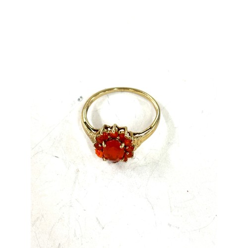 506 - 9ct gold stone set dress ring, missing stone, total weight 1.6 grams ring size O