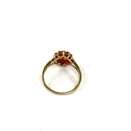 506 - 9ct gold stone set dress ring, missing stone, total weight 1.6 grams ring size O