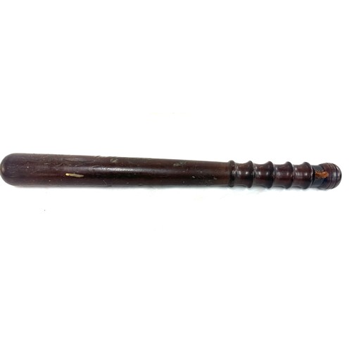 12 - Vintage wooden police truncheon