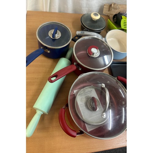 237 - Large selection of assorted cooking equipment to include cooks essentials pots, Swan, cooks essentia... 