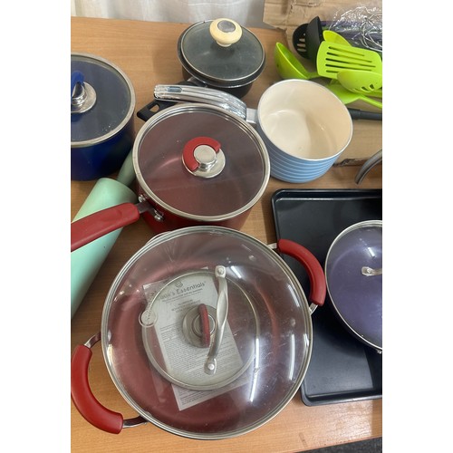 237 - Large selection of assorted cooking equipment to include cooks essentials pots, Swan, cooks essentia... 