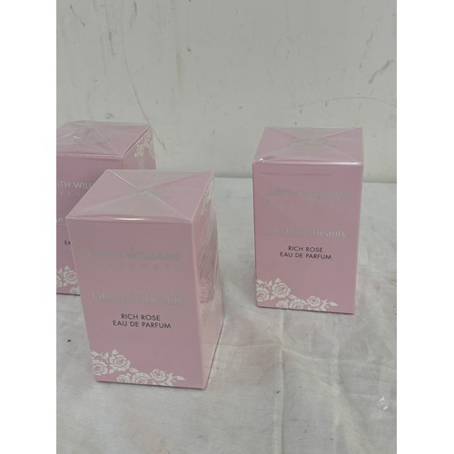 86 - Three Boxed Judith Williams Life long Beauty Rich Rose perfume 100ml, brand new sealed