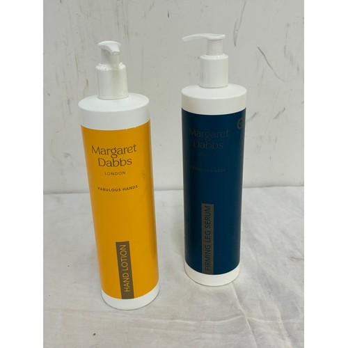 93 - Margaret Dabbs firming leg serum 650ml and a 650ml Hand lotion, brand new unused