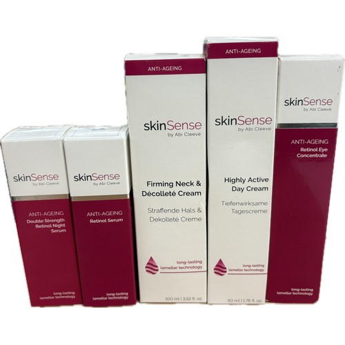 81 - Selection of boxed new Skinsense beauty products to include Firming neck cream 100ml, day cream 50ml... 