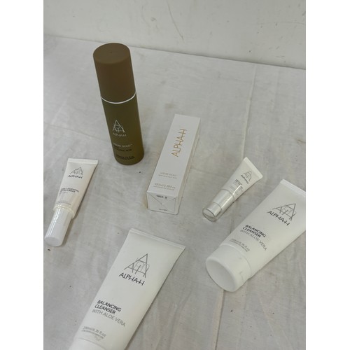 102 - Large selection of Brand new Alpha Skin care includes Liquid Gold,  Balancing cleanser, Body cloths ... 