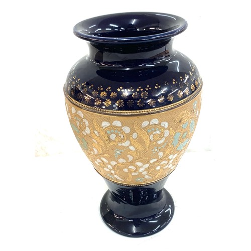 1 - Pair of Lambert Royal Doulton stoneware vases overall height approximately 10.5 inches tall