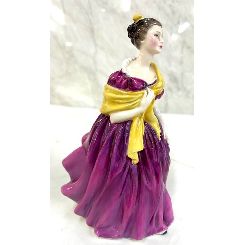 481 - Two Early Royal Doulton figurines ' Masquerade HN599' and ' Adrienne Copr 1963' overall height of ta... 