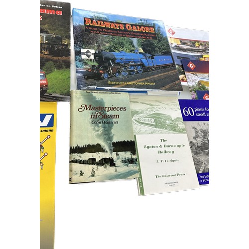 15 - Selection of assorted train books to include ' Master piece in Steam Colin D.Garratt', ' Railways Ga... 