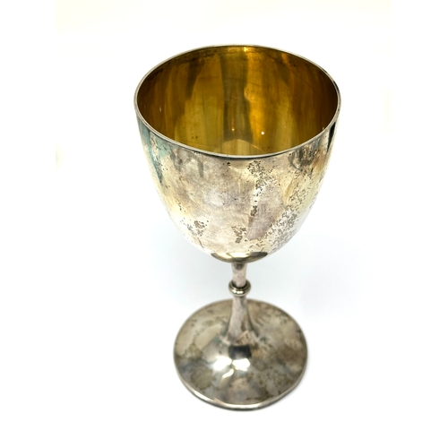 62 - Antique Barton Bangalore 1905 silver trophy goblet measures approx height 16cm weight 195g