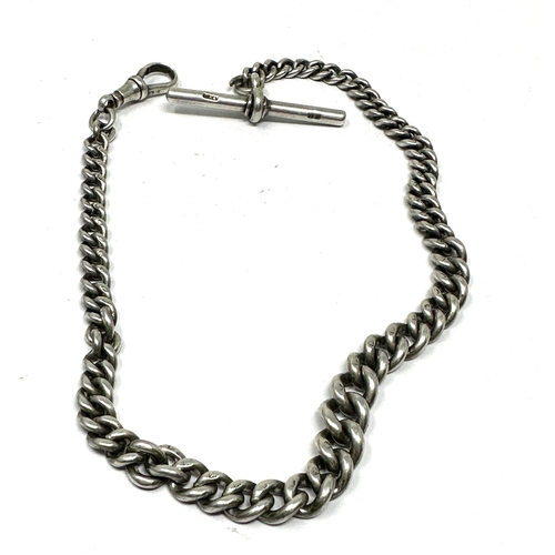 63 - Antique silver albert watch chain weight 36g