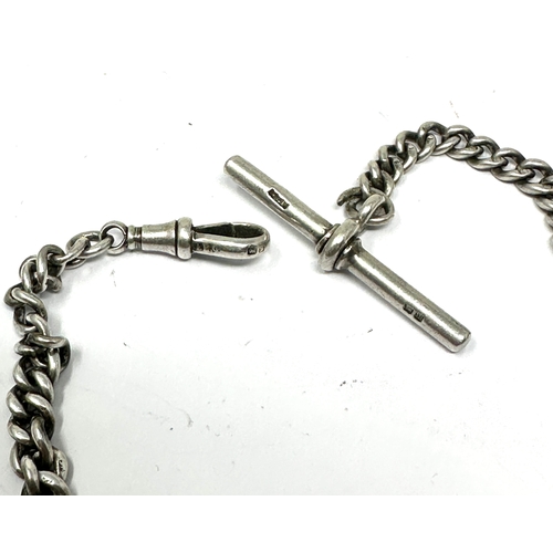 63 - Antique silver albert watch chain weight 36g