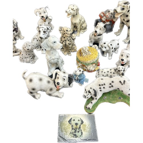 153 - Selection of porcelain 101 Dalmations puppy ornaments