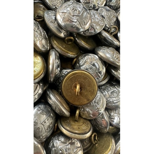 557 - Dealers lot - 500 Vintage Leeds Fire Brigade Tunic Buttons.  Manufacturers include Firmin of London ... 