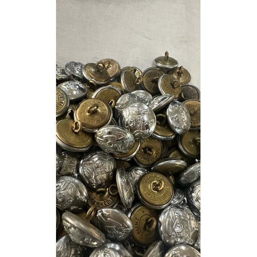 557 - Dealers lot - 500 Vintage Leeds Fire Brigade Tunic Buttons.  Manufacturers include Firmin of London ... 