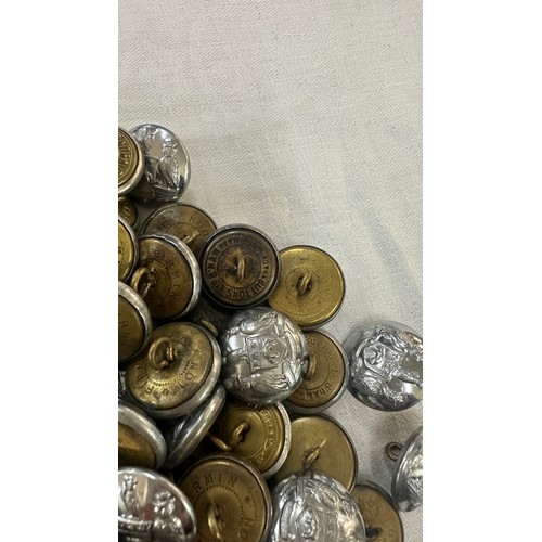 557 - Dealers lot - 500 Vintage Leeds Fire Brigade Tunic Buttons.  Manufacturers include Firmin of London ... 