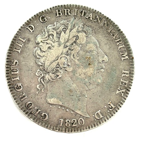 537 - 1820 silver George III crown