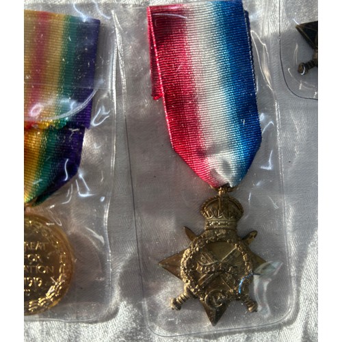 564 - 14 High Quality Copy Full Size medals.  5 Victory Medals, 5 1945-15 Stars, 1 Mercantile Marine and 3... 