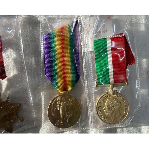 564 - 14 High Quality Copy Full Size medals.  5 Victory Medals, 5 1945-15 Stars, 1 Mercantile Marine and 3... 