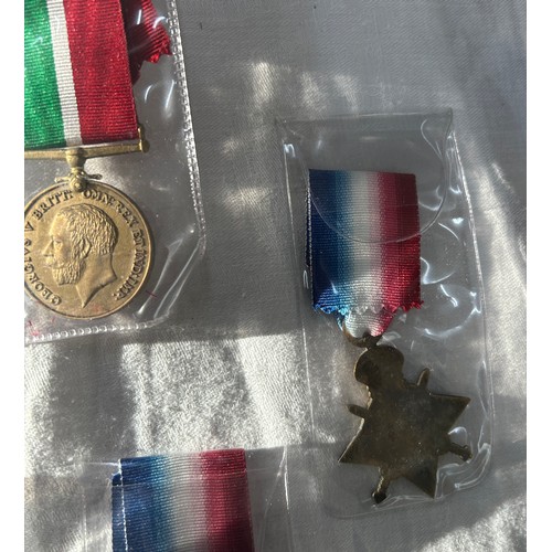 564 - 14 High Quality Copy Full Size medals.  5 Victory Medals, 5 1945-15 Stars, 1 Mercantile Marine and 3... 