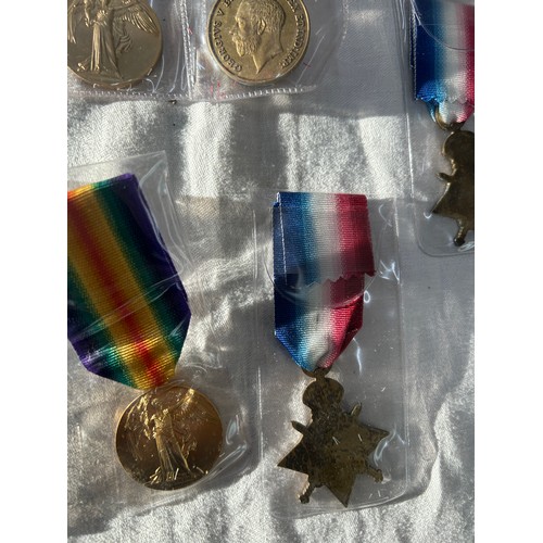 564 - 14 High Quality Copy Full Size medals.  5 Victory Medals, 5 1945-15 Stars, 1 Mercantile Marine and 3... 