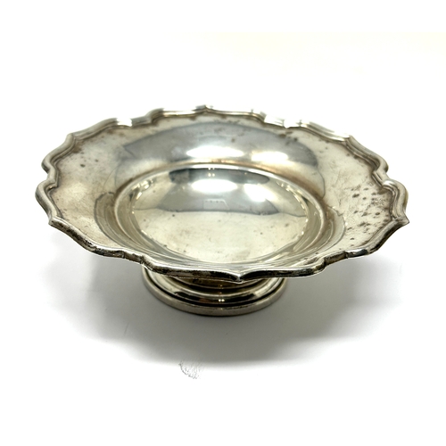 65 - Vintage silver sweet dish measures approx 12cm dia weight 74g