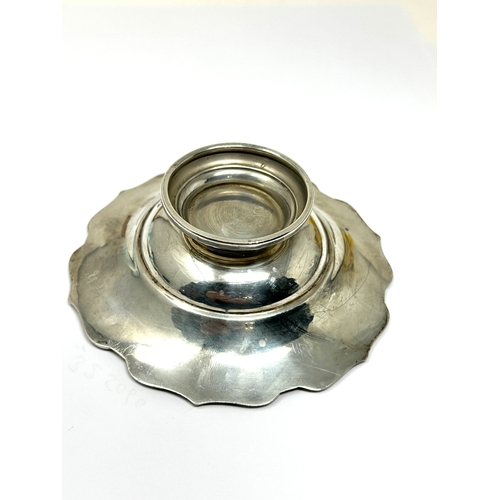 65 - Vintage silver sweet dish measures approx 12cm dia weight 74g