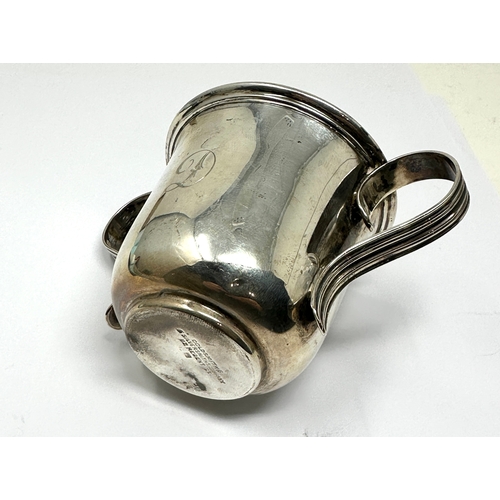 66 - Vintage silver loving cup London silver hallmarks weight 96g by goldsmiths & silversmiths regent st