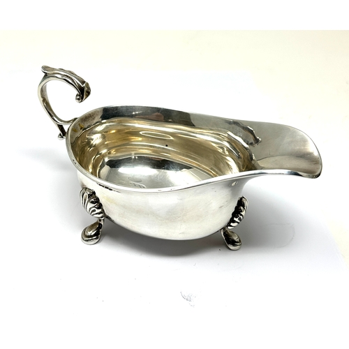 67 - Vintage silver gravy boat by british goldsmiths alliance london silver hallmarks weight 154g