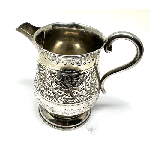 70 - victorian silver cream jug altered from a christening mug weight 83g