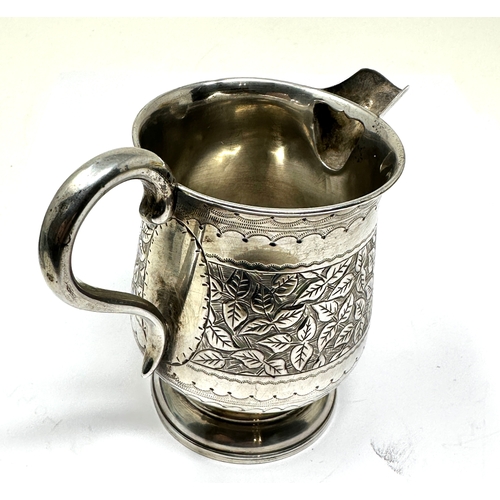 70 - victorian silver cream jug altered from a christening mug weight 83g