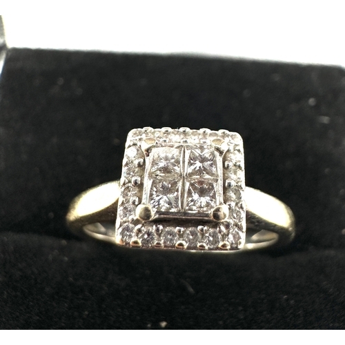 400 - Vintage 18ct white gold diamond ring weight 2.9g 0.48ct diamonds