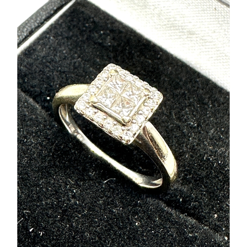 400 - Vintage 18ct white gold diamond ring weight 2.9g 0.48ct diamonds