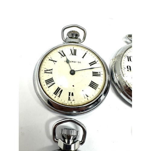 283 - 4 vintage pocket watch smiths & ingersoll in good condition some are ticking untested