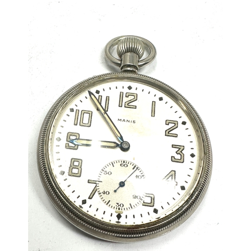 284 - Military Manis pocket watch the watch is ticking in good condition