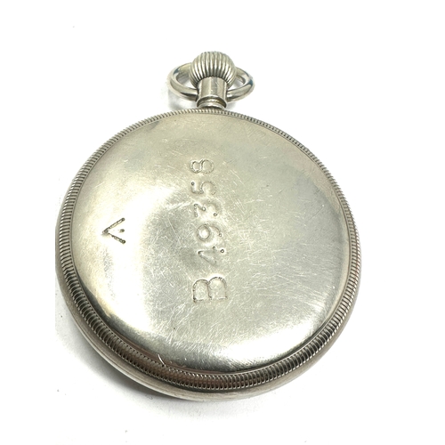 284 - Military Manis pocket watch the watch is ticking in good condition