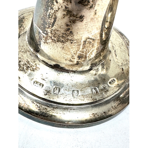 12 - Pair of irish arts & crafts design celtic detail silver candlesticks height 14cm by base 8cm irish s... 