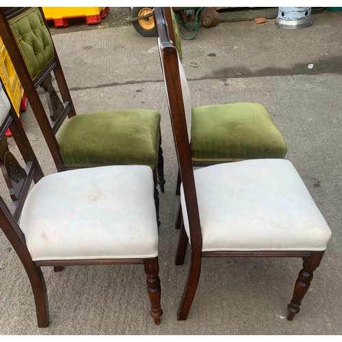 330 - Four Edwardian mahogany chairs