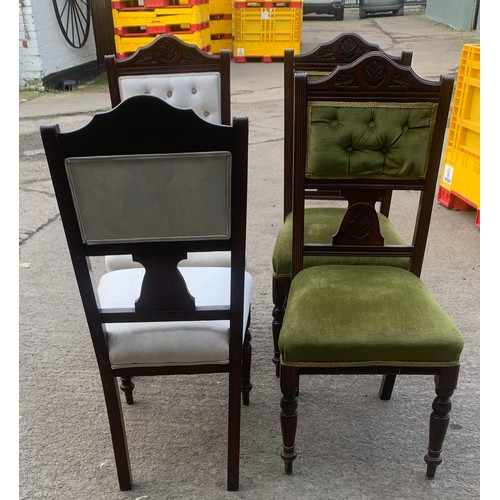 330 - Four Edwardian mahogany chairs