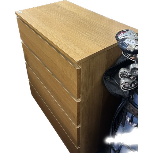 350 - Four drawer modern ikea chest measures approximately 40 inches tall 32 inches wide 19 inches depth