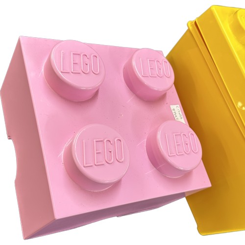 193 - 2 lego brick storage boxes