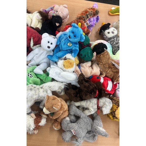 132 - Large selection of assorted vintage TY teddy bears without tags attached