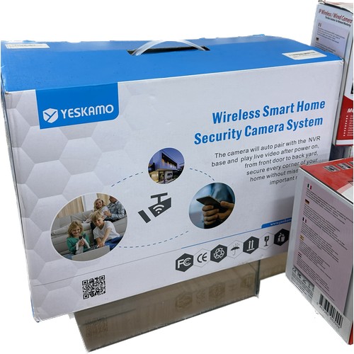 125 - Selection of boxed security equipment items to include a ' Wireless Smart Home Security Camera syste... 